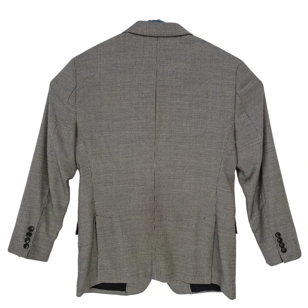 Bonobos x Marzotto Mens 40S Unstructured Grey Houndstooth Tailored Italian Wool